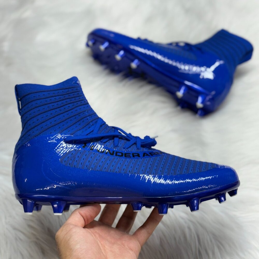 Under Armour Highlight 2 MC Knit Mens Cleats Blue 3027304-400 NEW Sz 11